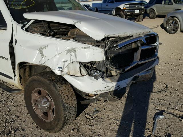 3D7KU28C24G132336 - 2004 DODGE RAM 2500 S WHITE photo 9