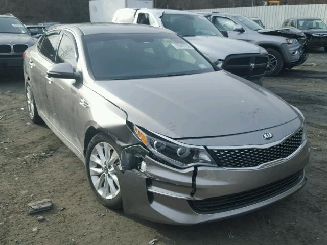 5XXGU4L37GG092670 - 2016 KIA OPTIMA EX GRAY photo 1