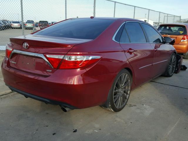 4T1BF1FK6FU909606 - 2015 TOYOTA CAMRY LE RED photo 4