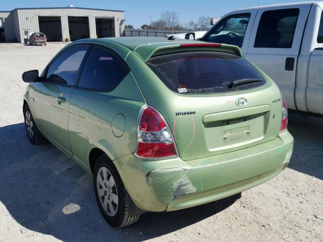 KMHCM3AC0AU160347 - 2010 HYUNDAI ACCENT BLU GREEN photo 3