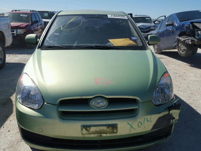 KMHCM3AC0AU160347 - 2010 HYUNDAI ACCENT BLU GREEN photo 9