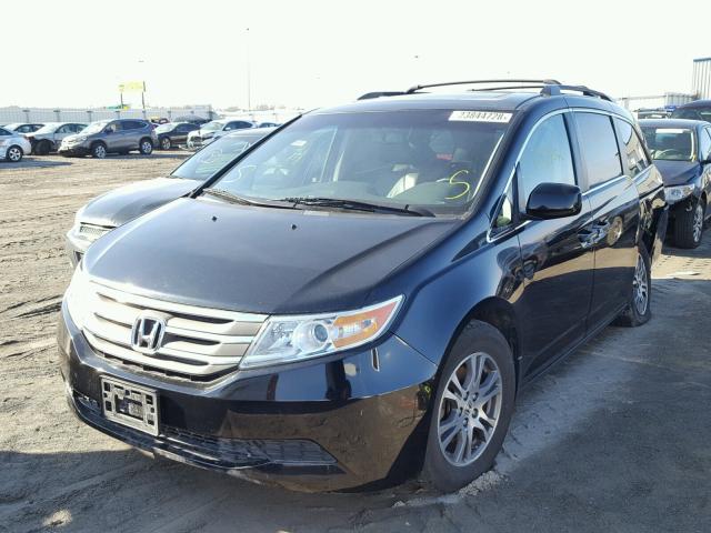 5FNRL5H61BB047532 - 2011 HONDA ODYSSEY EX BLACK photo 2