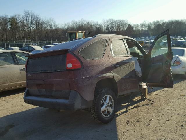 3G7DB03E84S578296 - 2004 PONTIAC AZTEK MAROON photo 4