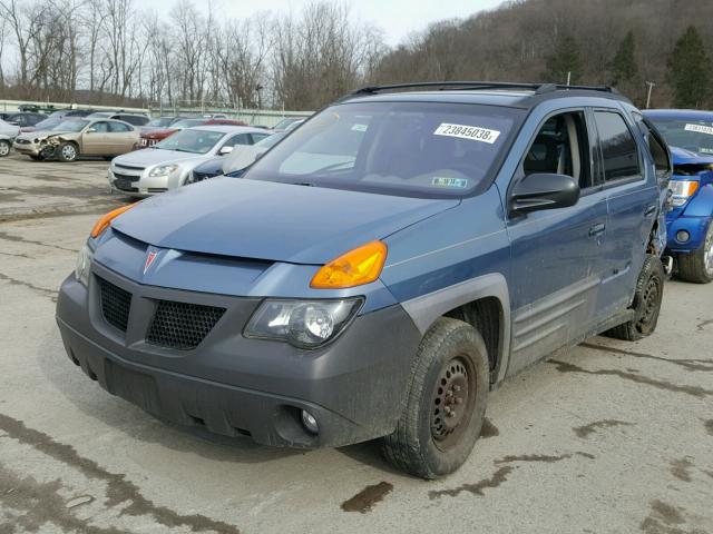 3G7DA03E61S525806 - 2001 PONTIAC AZTEK BLUE photo 2