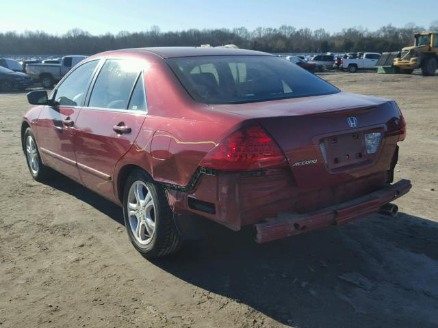 1HGCM56377A023586 - 2007 HONDA ACCORD SE RED photo 3