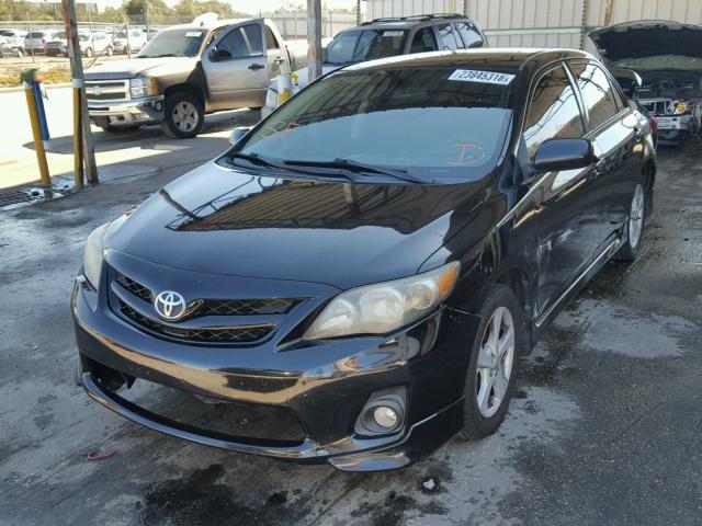 2T1BU4EE7BC653376 - 2011 TOYOTA COROLLA BA BLACK photo 2