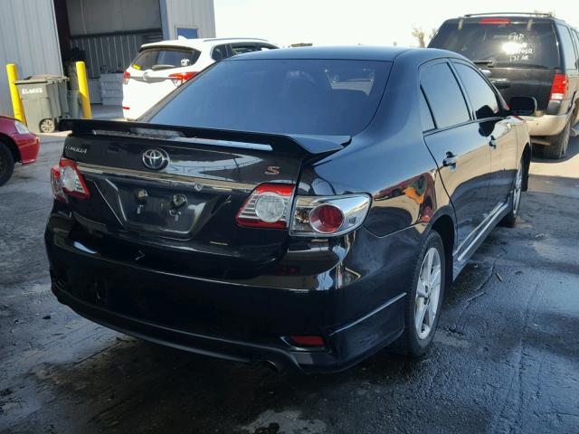 2T1BU4EE7BC653376 - 2011 TOYOTA COROLLA BA BLACK photo 4