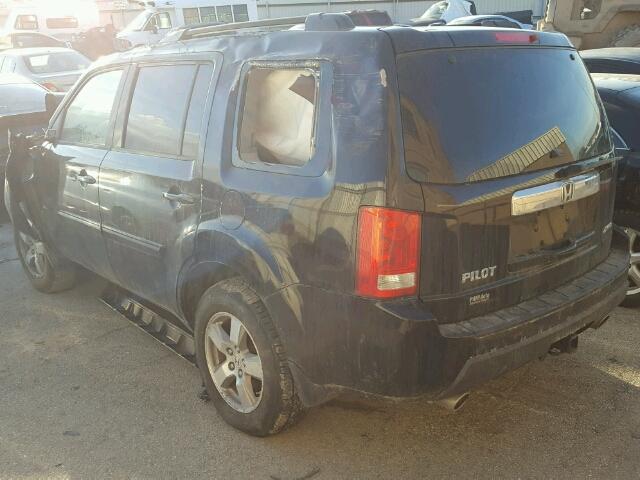 5FNYF48559B045961 - 2009 HONDA PILOT EXL BLACK photo 3