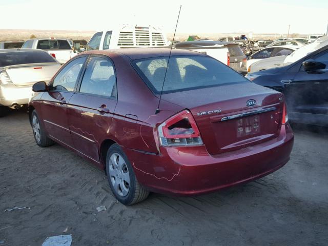 KNAFE222095586461 - 2009 KIA SPECTRA EX RED photo 3