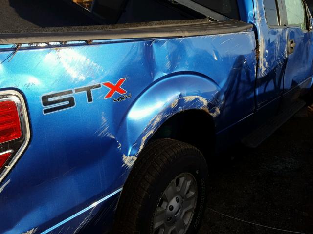 1FTEX1EM1BFA66012 - 2011 FORD F150 SUPER BLUE photo 9