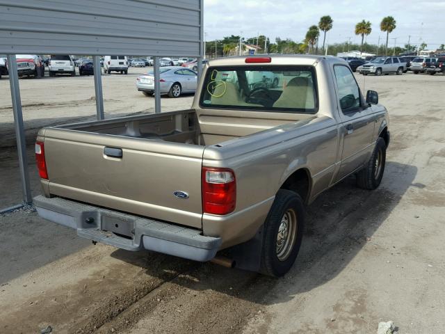 1FTYR10D03PB07109 - 2003 FORD RANGER TAN photo 4