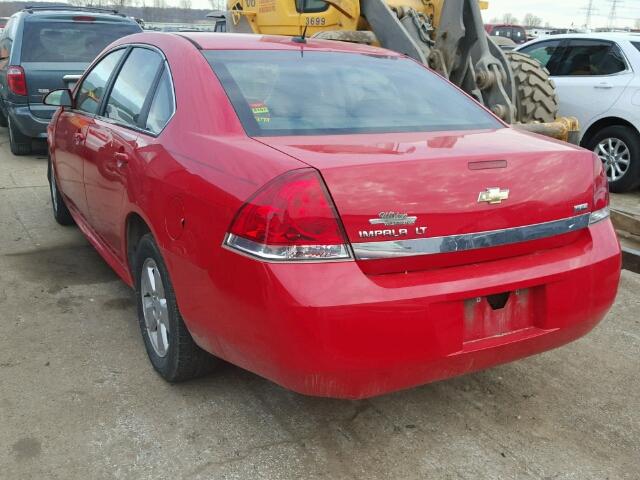 2G1WB5EK3A1141851 - 2010 CHEVROLET IMPALA LT RED photo 3