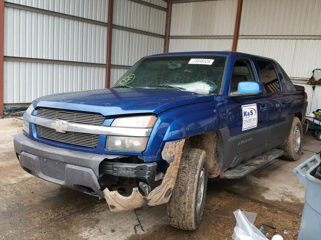 3GNEK13T73G125984 - 2003 CHEVROLET AVALANCHE BLUE photo 2