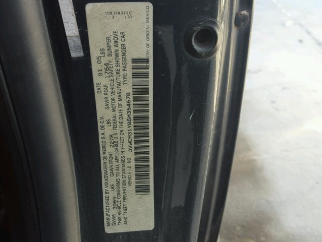 3VWCM31Y85M354678 - 2005 VOLKSWAGEN NEW BEETLE 灰色 照片 10