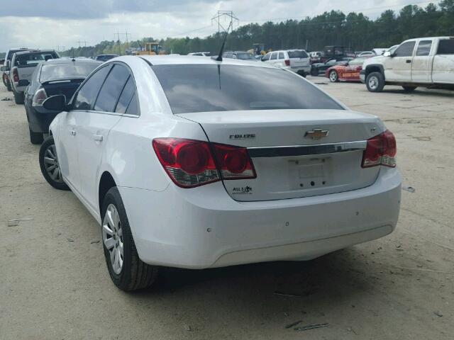 1G1PF5S96B7110463 - 2011 CHEVROLET CRUZE LT WHITE photo 3