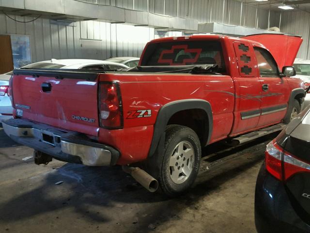 1GCEK19B85Z347122 - 2005 CHEVROLET SILVERADO RED photo 4