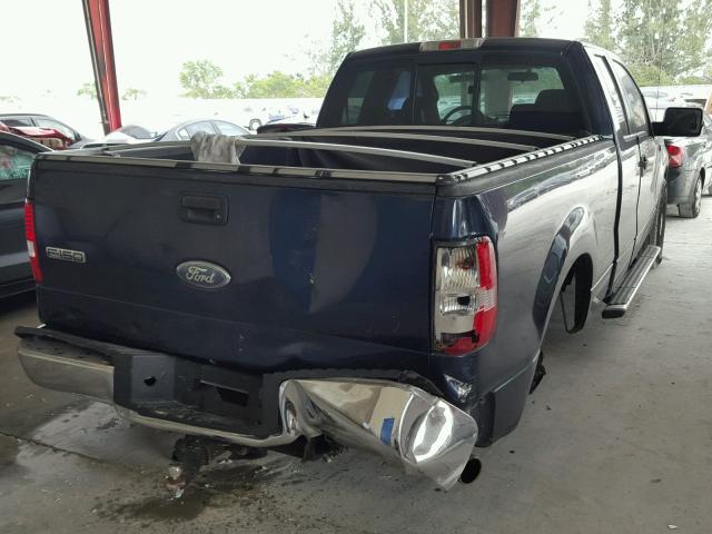 1FTRX12W26NB64100 - 2006 FORD F150 BLUE photo 4