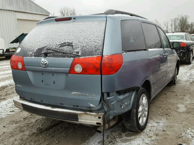 5TDBA23C86S057981 - 2006 TOYOTA SIENNA LE BLUE photo 4