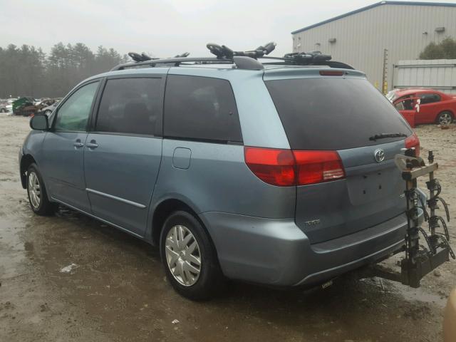 5TDZA23CX5S371287 - 2005 TOYOTA SIENNA CE BLUE photo 3