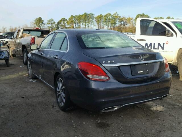 55SWF4JB5GU159641 - 2016 MERCEDES-BENZ C 300 GRAY photo 3