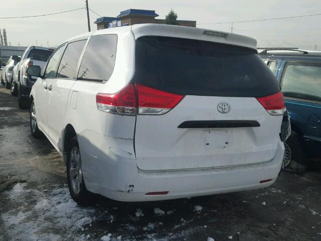 5TDZK3DC0DS366924 - 2013 TOYOTA SIENNA BAS WHITE photo 3