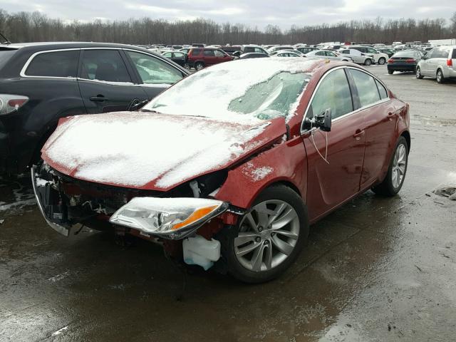 2G4GK5EX2F9202487 - 2015 BUICK REGAL MAROON photo 2