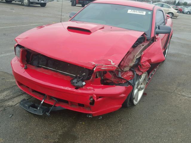 1ZVHT82H485180204 - 2008 FORD MUSTANG GT RED photo 9