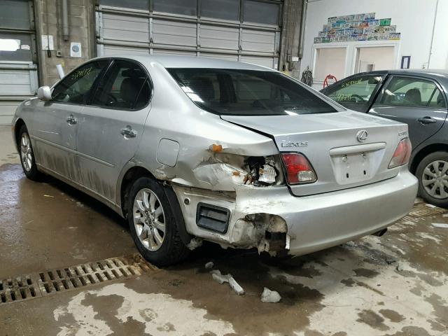 JTHBA30G040015476 - 2004 LEXUS ES 330 SILVER photo 3