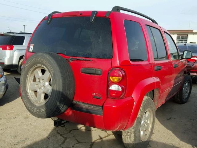 1J4GL58K64W170952 - 2004 JEEP LIBERTY LI RED photo 4