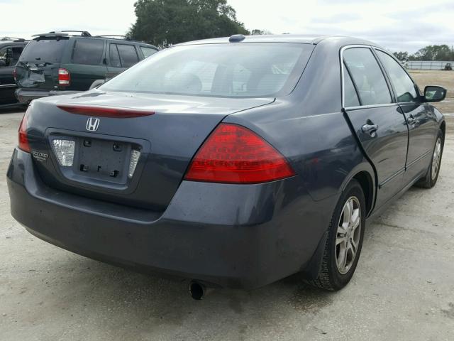 1HGCM56807A100312 - 2007 HONDA ACCORD EX BLUE photo 4