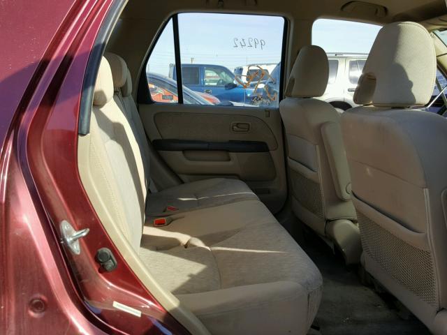 JHLRD68576C002207 - 2006 HONDA CR-V LX RED photo 6