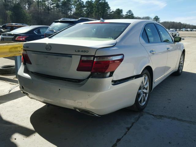 JTHBL46F875006630 - 2007 LEXUS LS 460 WHITE photo 4