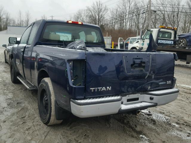 1N6BA06A58N343050 - 2008 NISSAN TITAN XE BLUE photo 3