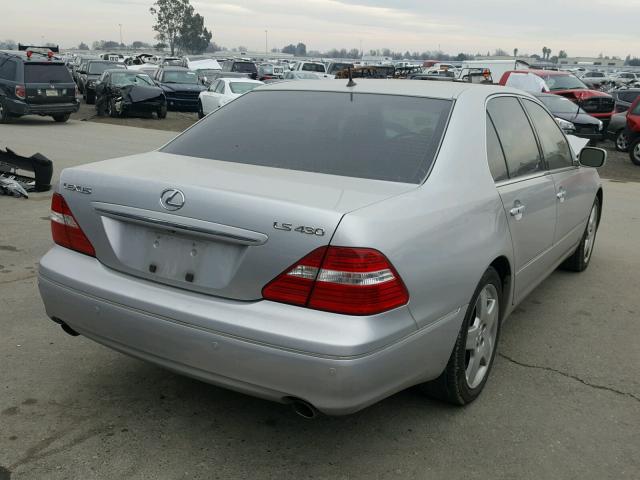 JTHBN36F240147402 - 2004 LEXUS LS 430 SILVER photo 4