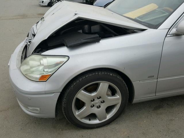 JTHBN36F240147402 - 2004 LEXUS LS 430 SILVER photo 9