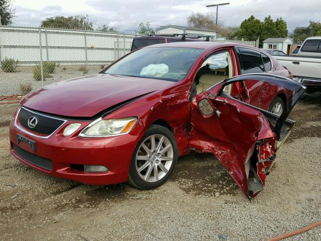 JTHBH96S865035104 - 2006 LEXUS GS GENERAT RED photo 2