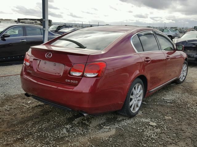 JTHBH96S865035104 - 2006 LEXUS GS GENERAT RED photo 4