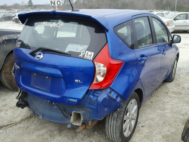 3N1CE2CP6EL388335 - 2014 NISSAN VERSA NOTE BLUE photo 4