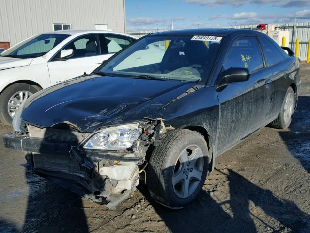 1HGEM22084L007741 - 2004 HONDA CIVIC EX BLACK photo 2