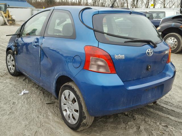 JTDJT923575129873 - 2007 TOYOTA YARIS BLUE photo 3