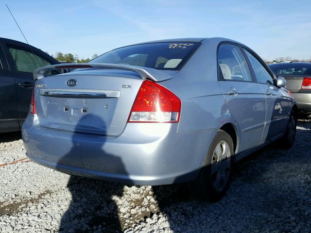 KNAFE121875412538 - 2007 KIA SPECTRA EX BLUE photo 4