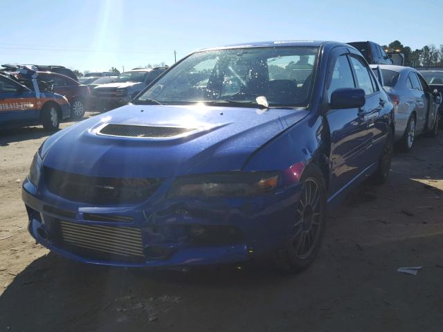 JA3AH86C06U031195 - 2006 MITSUBISHI LANCER EVO BLUE photo 2