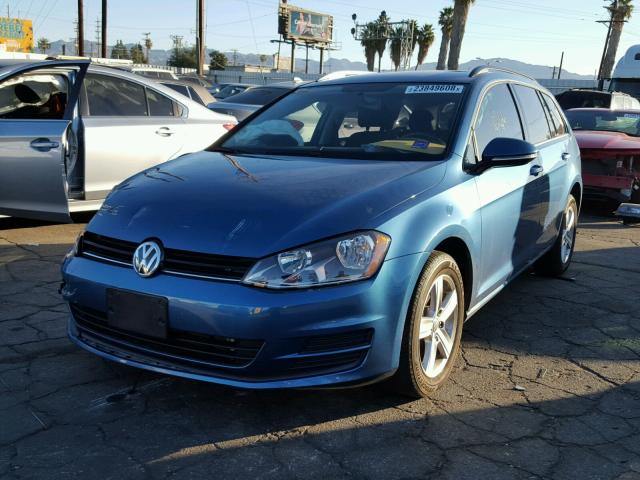 3VWCA7AU9FM513416 - 2015 VOLKSWAGEN GOLF SPORT BLUE photo 2