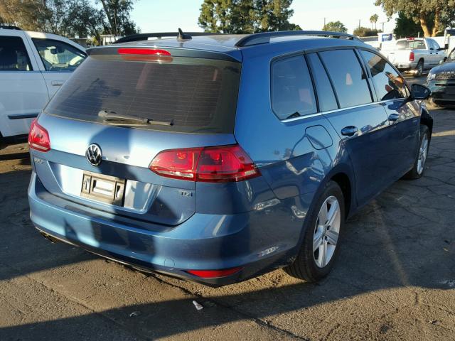 3VWCA7AU9FM513416 - 2015 VOLKSWAGEN GOLF SPORT BLUE photo 4