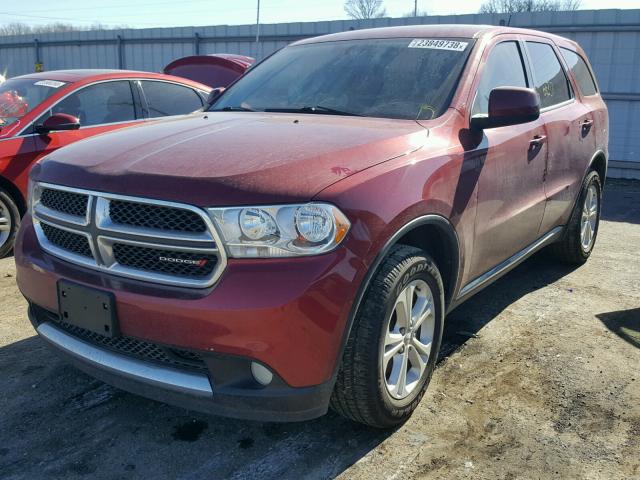 1C4RDHAG1DC527300 - 2013 DODGE DURANGO SX RED photo 2