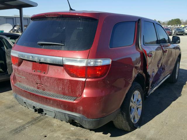 1C4RDHAG1DC527300 - 2013 DODGE DURANGO SX RED photo 4