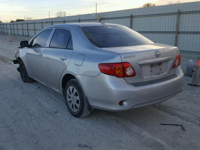 1NXBU4EE0AZ284275 - 2010 TOYOTA COROLLA BA SILVER photo 3