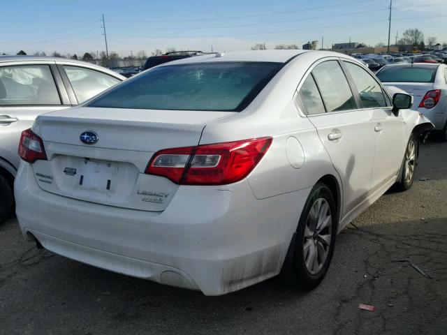 4S3BNAD68F3007302 - 2015 SUBARU LEGACY 2.5 WHITE photo 4