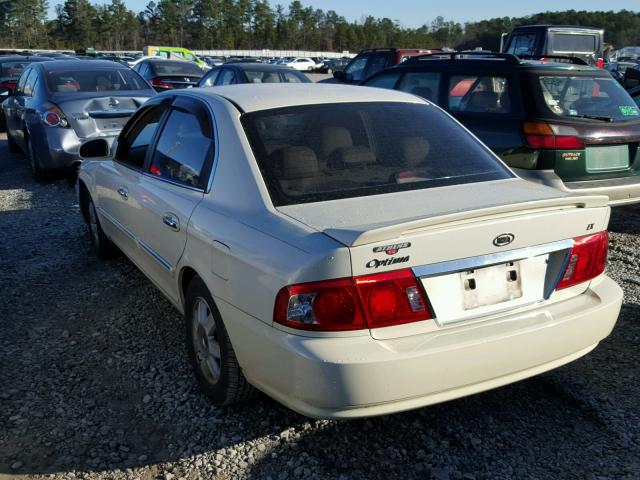 KNAGD126855429338 - 2005 KIA OPTIMA LX WHITE photo 3