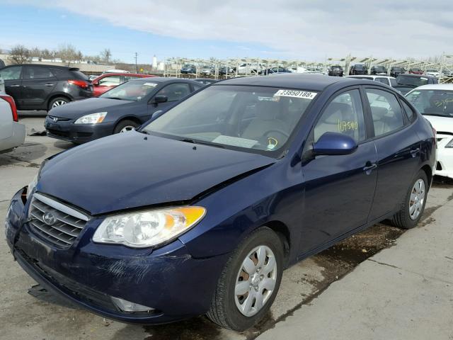 KMHDU46D39U675639 - 2009 HYUNDAI ELANTRA GL BLUE photo 2